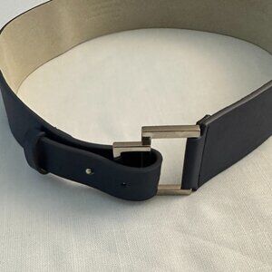 WHBM navy wide belt